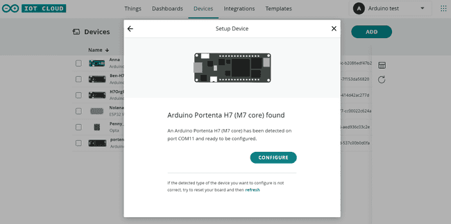 Device configuration during provisioning