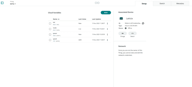 Variables associated to a Thing