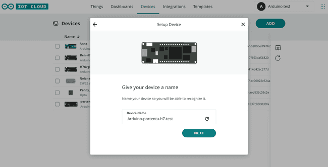 Device name configuration