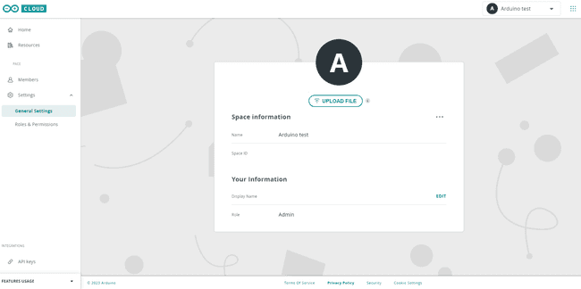 Shared Space settings