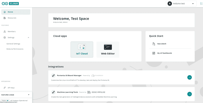 Arduino Cloud button