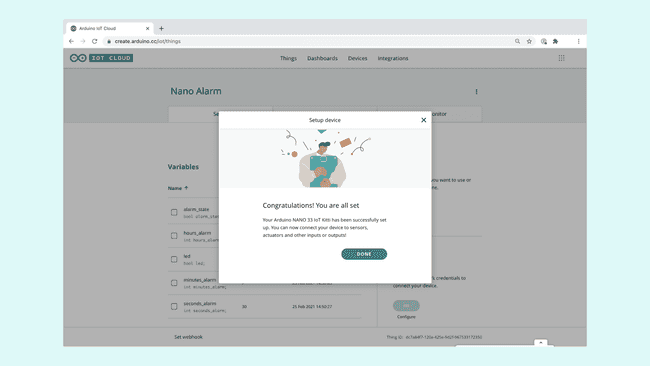 Setup was successful.